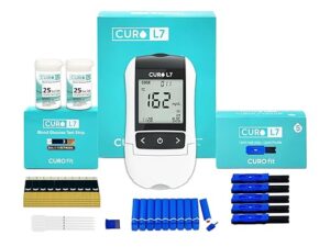 CURO L7 Cholesterol & Glucose Testing Kit | 6-in-1 Monitor